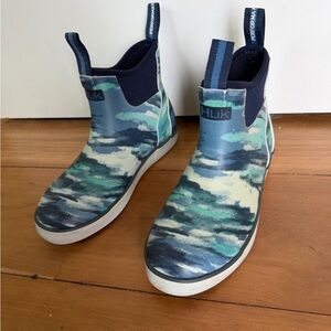 HUK Womens Fishing Boot Rogue Wave Camo H6800002-428 Titanium Blue size 7 Rain